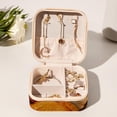 thumbnail image 6 of Shell Travel Portable Square Jewelry Box: Storage Box, Decorative Box, and Jewelry Stand for Rings, Earrings, Necklaces, Bracelets, and More – Ideal for Girls and Women, 6 of 6