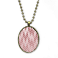 thumbnail image 1 of mas Motif Rouge Blanc Décoration Collier Chaîne Vintage Perle Pendentif Bijoux Collection, 1 of 3