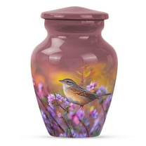 KARYLIZ Sparrow Urn - Purple Cremation Urns For Ashes For Men - Unique Urns for Human Ashes Women - Decorative Cremation for Ashes Adult Female - Memorial Urn for Mom 3 Inch