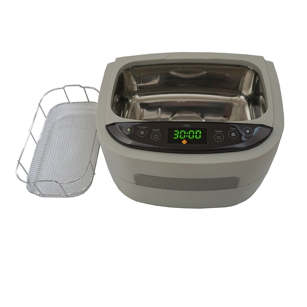 iSonic P4821-BSB Commercial Ultrasonic Cleaner, Stainless Steel Wire Mesh Basket, 110V, 2.6 quart/2.5 L, Beige
