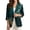 Eucalyptus Leaves and Berry, variant on Women Indoor Blazer Lapel Collar Office Suit Jacket,Medium Watercolor Misty Pine Landscape Print Linen Like Open Front 3/4 Cuffed Sleeve Suit Jacket with Welt Pockets Gallery Outfit
