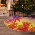 thumbnail image 6 of Daiia Palm Trees at Sunset Drawing Merry Christmas Tree Skirt , Xmas Large Lace-up Tree Skirt, Santa Snowflakes Rustic Home Decorations New Year Party Farmhouse Decor-36", 6 of 7