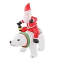 thumbnail image 2 of Oso inflable para montar en Papá Noel, resistente al agua, resistente a la decoloración, LED, decoración navideña para césped, jardín, patio, enchufe estadounidense de 100 a 240 V, 2 of 15