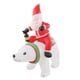 thumbnail image 2 of Oso inflable para montar en Papá Noel, resistente al agua, resistente a la decoloración, LED, decoración navideña para césped, jardín, patio, enchufe estadounidense de 100 a 240 V, 2 of 15