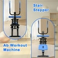 thumbnail image 3 of Ambifirner 2-in-1 Stair Stepper and Ab Machine - 300LB Capacity, Silent Rollers, Compact Home Gym Equipment for Core, Glutes and Legs Workout,Blue, 3 of 9