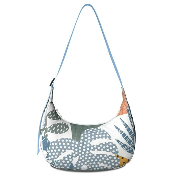 Colorful Hippie Style Crossbody Bag for Women Abstract Floral Corduroy Sling Shoulder Purse Vintage Boho Chic Adjustable Strap Bag