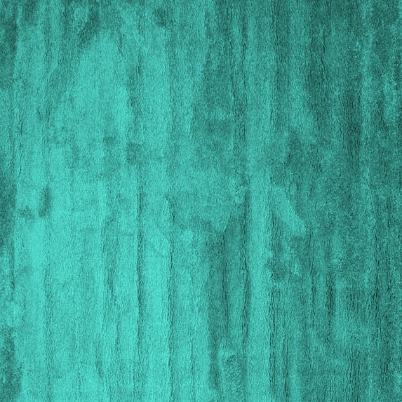 Ahgly Company Indoor Square Abstract Turquoise Blue Contemporary Area Rugs, 3' Square