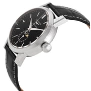 Longines Heritage Classic 1832 Automatic Stainless Steel Black Dial Black Leather Strap Date Moonphase Mens Watch L4.826.4.52.0