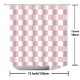 thumbnail image 3 of VOTRUDI Valentine's Day Shower Curtain Polyester Matte Pink Checkered 71x71in Waterproof, 3 of 9