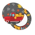 thumbnail image 2 of KLL Red Pickup Truck With Pumpkins Round Bar Chair Cushion Cover 14 inch ,Bar Stool Protector with Elastic, Soft Washable, 2 of 6