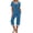E, variant on Jamicy Ladies Pajamas Sets Gift for Mom Women's Pajama Set Short Sleeve Shirt and Capri Pants Sleepwear Pjs Sets with Pockets