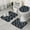 Black Dinosaurs Stars, variant on Black Toy Like Dinosaurs Pattern Bathroom Rugs Sets 3 Piece,Toilet Cover Set,Absorbent Non Slip Bathroom Mats Sets with U-Shaped Contour Rug Toilet Rug Set