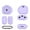 Purple, variant on Silicone Case Compatible with Powerbeats Pro 2 Buds Earbuds Case, Shockproof Protective Silicone Cover Case Accessory