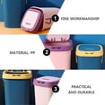 thumbnail image 2 of MIANGASTORE Home Trash Can Garbage Bin with Lid Press Type Organizer Portable Waste Bin, 2 of 7