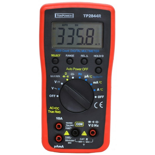 Tekpower TP2844R True RMS Autoranging Digital Multimeter With High Accuracy and Resolution
