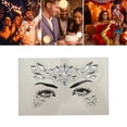 thumbnail image 5 of Unique Bargains Elegant Face Rhinestone Stickers for Concert and Halloween Events White, 5 of 5