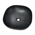 thumbnail image 2 of 16 x 16 in. Square Matte Black Finish Ceramic Bathroom Vessel Sink, 2 of 10