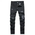 thumbnail image 2 of Mercatoo Boy's Skinny Fit Ripped 𝐃estroyed Distressed Fashion Denim Jeans Pants Pure Cotton Patchwork Pants Kids Comfort Waist Joggers, 2 of 9