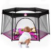 BabySeater Portable Playard Play Pen Carrying Case for Infants and Babies, Pink