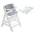 thumbnail image 1 of hauck Alpha+/Beta+ High Chair Tray & Deluxe Seat Cushion Pad, White/Gray, 1 of 10