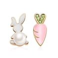 thumbnail image 1 of Pendientes FAMARINE, conejo blanco de Pascua, conejito y zanahoria, 1 of 7