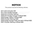 thumbnail image 2 of Kugel Front Rear Wheel Bearing & Hub Assembly Kit for Car Chrysler 200 Dodge Avenger Sebring Caliber - Left Right Side (Driver Passenger) K70-101252, 2 of 11