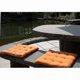 thumbnail image 5 of Set Of 4 Chair Cushions For The Garden, 40x40 Cm, Orange, 5 of 5