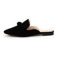 thumbnail image 3 of Women Mules Comfortable Slip On Pointed Toe Mules For Women Flats with Knot,Black 9, 3 of 4
