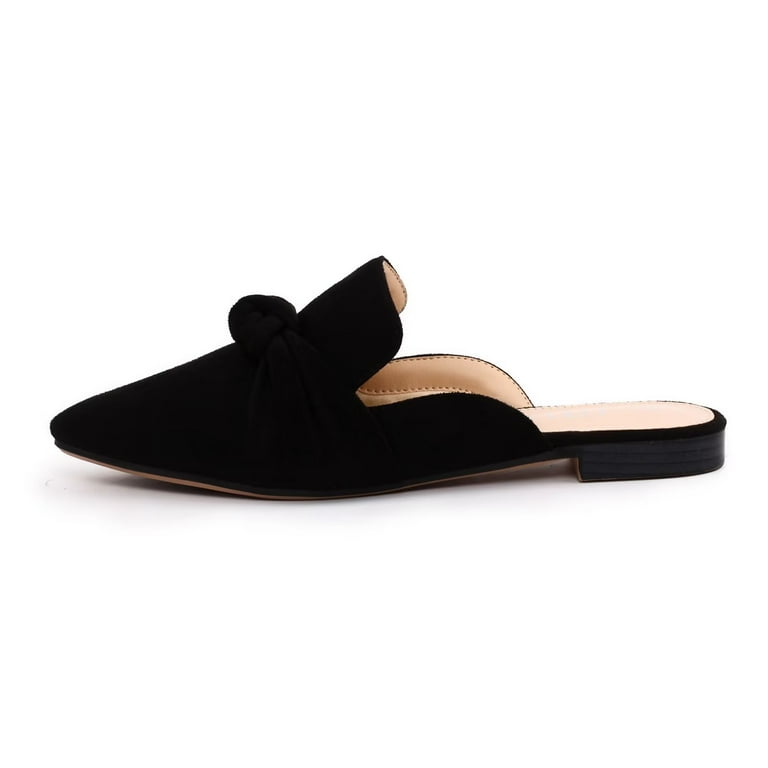 Comfortable black best sale mules