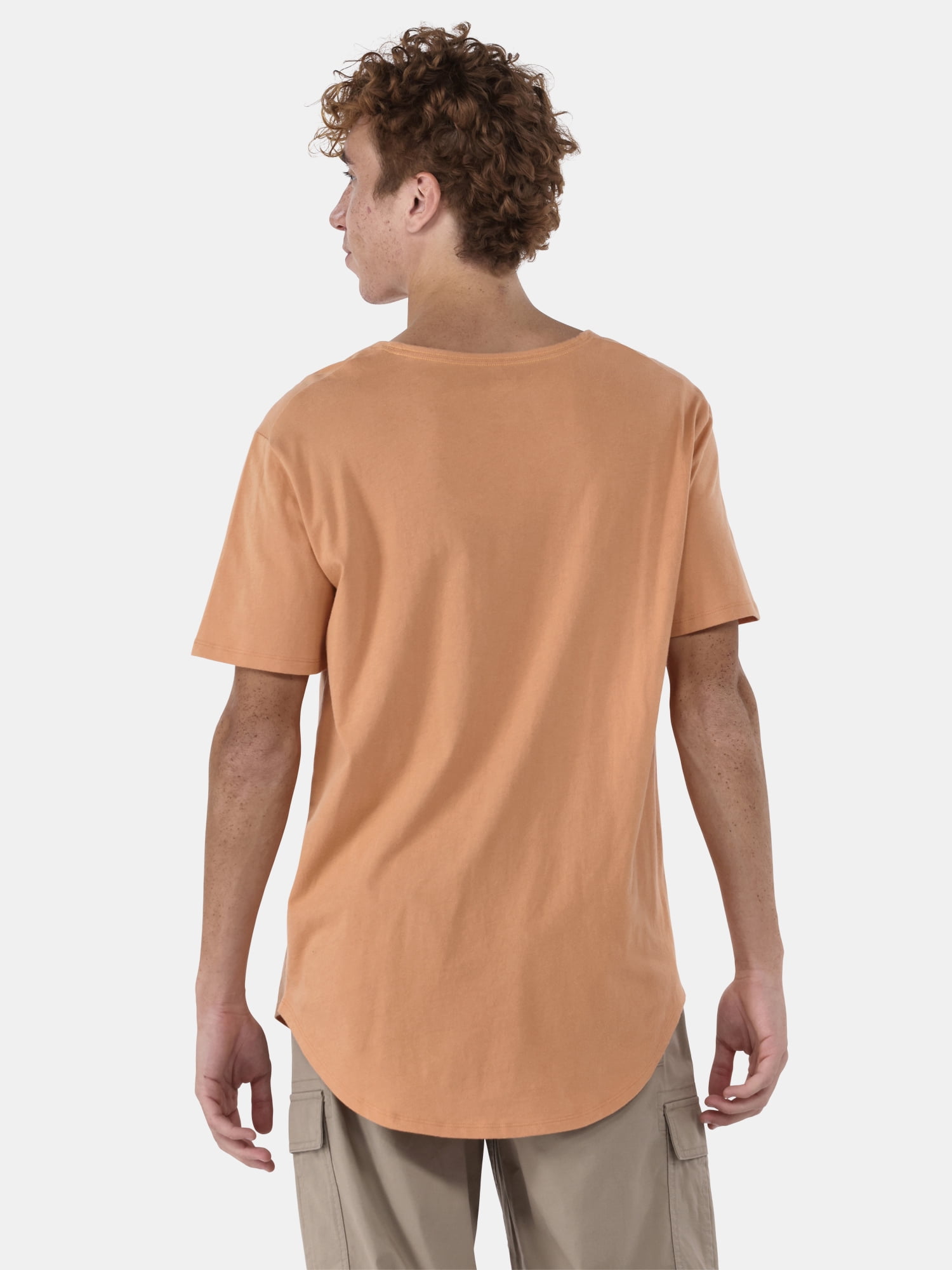 No Boundaries Men's & Big Men's Longline Curved Hem Elongated Tee Shirt, 2-Pack, Sizes XS-5XL