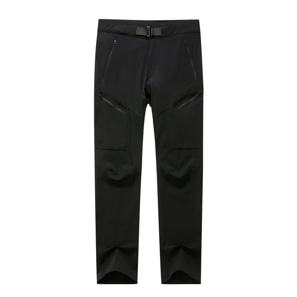 Pantalones largos para hombre, de moda, sólidos, para exteriores, de secado rápido, para senderismo, pantalones para hombre