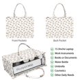 thumbnail image 2 of Large Capacity Tote Bag,White Buffalo Pattern Handbag Fashion Luxury Tote Bag,15.7"x13"x 5.1" Inches,Laptop Compatible, 2 of 6