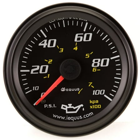 Equus Mechanical Oil Pressure Gauge Automotive Specialty Parts, Multicolor, 10 lb