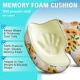 thumbnail image 5 of Premium Sunflower Pattern Memory Foam Seat Cushion Ergonomic Chair Pad for Office Chair, Car, Airplane & Bleachers Sciatica, Tailbone Hip & Back Pain Relief - Chair Cushion for Long Office Workers., 5 of 5