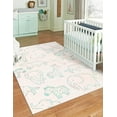 thumbnail image 4 of Unique Loom Whimsy Kids Collection Area Rug - Safari Animals (3' 11" x 5' 11" Rectangle Ivory/Light Blue) Perfect For Kids Bed Room/Nursery Room/Living Room/Class Room/Play Room, 4 of 5