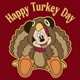 thumbnail image 2 of Men's Mickey & Friends Happy Turkey Day Graphic Tee Cardinal Medium, 2 of 5