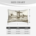 thumbnail image 4 of Fuzoiu Dutch Windmill Print Fuzzy Pillowcases, Super Soft Pillow Case Cover with Zipper for Bedroom, Sofa, Couch,Cozy Pillow Shams for All Seasons-14"x20", 4 of 6