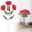 Deep Red, variant on Artificial Petunia Flower Stems, Fake Silk Decorative Blooms, Indoor Outdoor Artificial Flowers - 1Pc Bright Red Petunia Single Stem 30cm/11.81in for Vase Table Wedding Home Decor