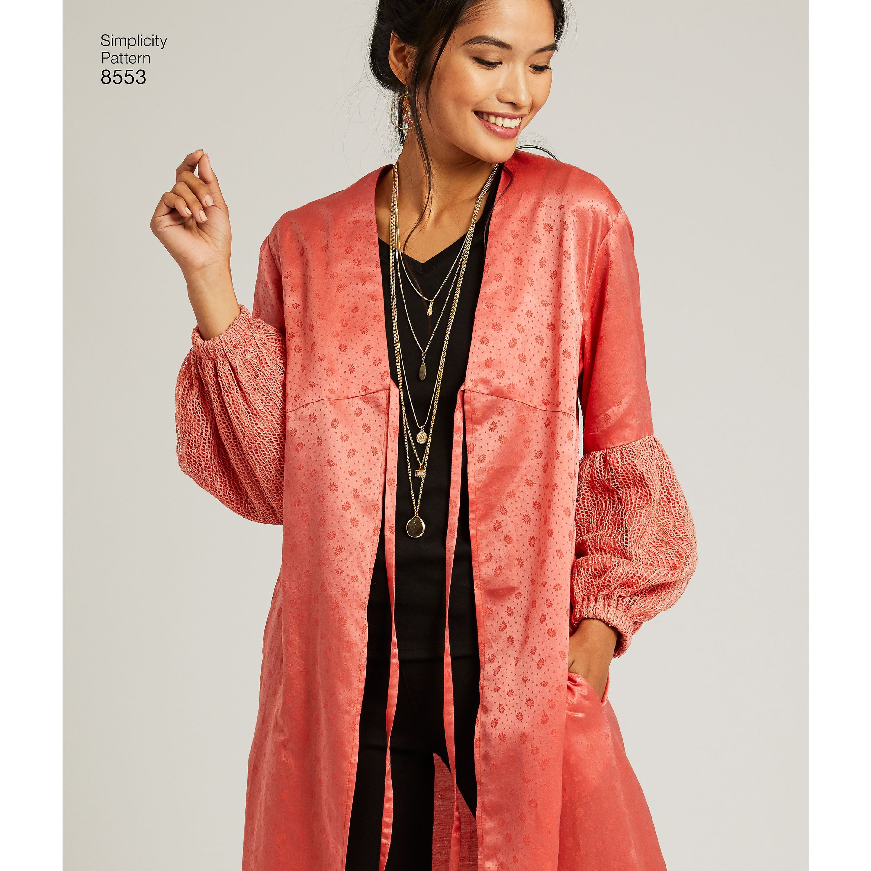 Simplicity Misses' Size XXSXXL Kimonos Pattern, 1 Each