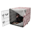 thumbnail image 5 of Flower Dog Crate Cover, Cherry Blossoms Petal Plant Cartoon Sakura Floret Season, Easy to Use Pet Kennel Cover Small Dogs Puppies Kittens, 7 Sizes, Dried Rose White Green, by Ambesonne, 5 of 6