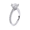 thumbnail image 3 of Eterna Jewel 14K White Gold Plated Side Stone Engagement Ring - 1.24 Ct Round Brilliant Lab-Created Simulated Diamond - Classic Pave Set Wedding Ring for Her- Perfect Gift for Proposal & Anniversary, 3 of 3