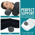 thumbnail image 4 of Health Round Cervical Roll Cylinder Bolster Pillow with Removable Washable Cover, Ergonomically Designed for Head, Neck, Back, and Legs, Grey, 4 of 7