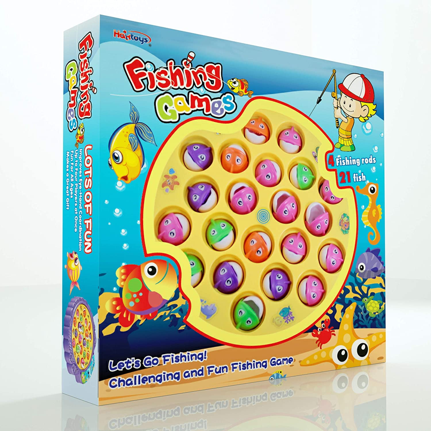 23 PCS Musical Fishing Game Toddler Toys Preschool Alphabet Fish Board 