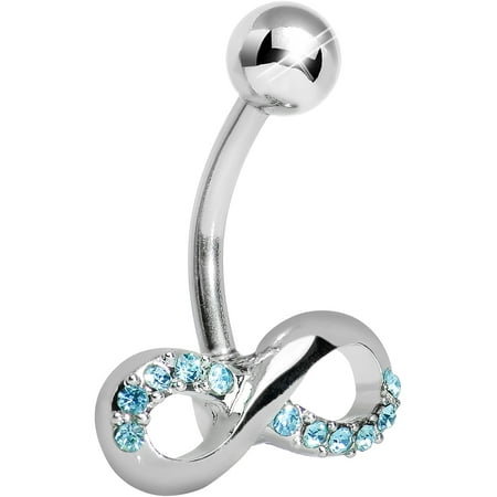 - Body Candy Women's Infinity Symbol Brilliant Blue Belly Button Ring