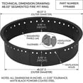 thumbnail image 5 of 48 Inch Smokeless Fire Pit Ring, Carbon Steel Outdoor Round Fire Pit with Ventilation Holes, Wood Burning DIY Campfire Ring, Black, 5 of 10