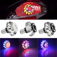 thumbnail image 2 of 1 pz Motocicleta Estroboscópica Advertencia LED Motor Luz De Freno Trasera Flash RGB Ángel Ojos 12V Lámpara Motobike huangjie unisex, 2 of 2