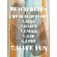 thumbnail image 2 of Nall|Skip 12x14 White Modern Wood Framed Museum Art Print Titled - Beach Rules I, 2 of 4