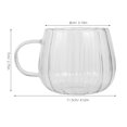 thumbnail image 2 of ColoMX Taza de café de vidrio con asa Clase Taza de leche Taza de café Taza de café multiusos Taza, 2 of 7