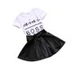 thumbnail image 4 of Sonducket 2 uds. Ropa de bebé, conjunto de camiseta de manga corta para niña, camiseta, conjuntos de ropa Blanco negro 80cm, 4 of 6
