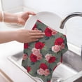 thumbnail image 6 of Sikiie Rose Flowers Waffle Weave Kitchen Dish Cloth,Super Absorbent Kitchen Dish Towels 16*26 Inches for Dish Rags Washing Dishes, Drying Dishes, 6 of 7